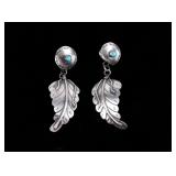 Navajo T Yazzie Sleeping Beauty Turquoise Earrings