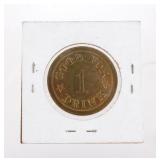 Fort Benton, M.T. Grand Union Hotel Drink Token