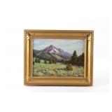 Hodges, Dave (1949 - ) Lone Mountain Oil on Board