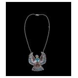 Navajo Lone Mountain Turquoise Chip Inlay Necklace