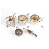 German Silver Cup Holders & Bottle Stoppers