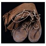 Leather Trappers Moccasin High Top Boots