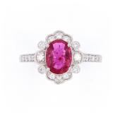 Extremely Rare Unheated Natural Ruby Diamond Ring