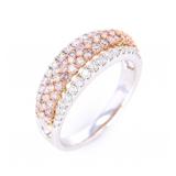 Beautiful Fancy Pink Diamond & White Diamond Ring