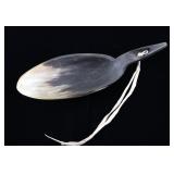 Texas Indian Longhorn Horn Spoon w/ Hide Ties