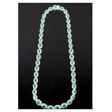 27.61ct Emerald & 7.73ct Diamond 14K Necklace