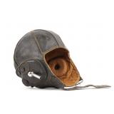1930s Lewis Dark Leather Aviation Helmet