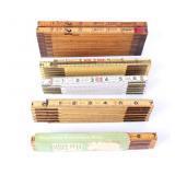 Collection Of Wooden Folding Rulers