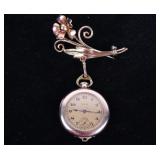 1918 Gold Elgin Watch Broach