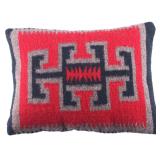 Kaibito Red Churro Wool Pillow by Luis Hernandez