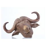 Texture Carved Burl Wooden Water Buffalo