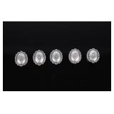 Set of Navajo Silver Concho Button Covers