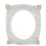 Floral Victorian Style Oval Wall Mirror & Frame