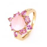 Pink Opal & Pink Spinel 14K Gold Ring