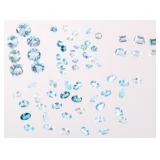 Faceted Sky Blue Topaz Gemstones 44CTW