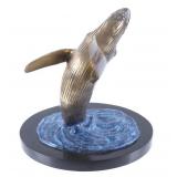 Bronze Breaching Humpback Whale Statue