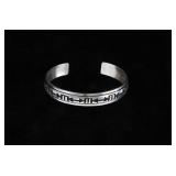 Navajo T&R Singer Stamped Sterling Silver Bracelet