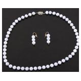 Navajo Lavender Lace Agate Necklace & Earring Set