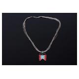 Navajo Native American Sterling Butterfly Necklace