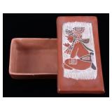 Acoma Native American Tourist Keepsake Pottery Box