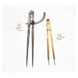 Vintage Steel and Brass Wing Dividers