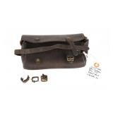 Rare Civil War Leather Rifle Cartridge Pouch 1863