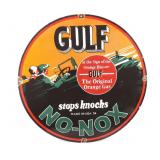 Gulf No-Nox Porcelain Enamel Reproduction Sign