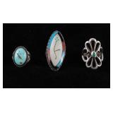 Navajo Old Pawn Silver & Multi-Stone Rings