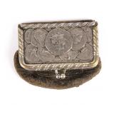 Vintage Silver and Leather Coin Pouch