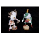 Hopi Hand Carved Signed Kachina Owl & Squash Dolls