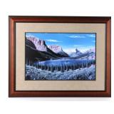 "St. Mary Lake" Framed Print By Turning Bear Mason
