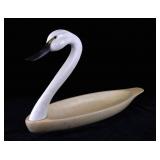 Bridger Trading Co. Hand Carved Swan Centerpiece