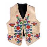 Cree Floral Beaded Vest circa 1900-1940