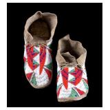 Arapaho Fully Beaded Moccasins circa 1890