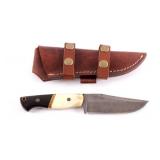 CFK Damascus Camel Bone Buffalo Horn Knife