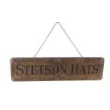 Original Stetson Hats Advertising Sign Circa 1900