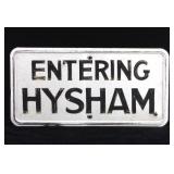 Original Hysham Montana Highway Road Sign