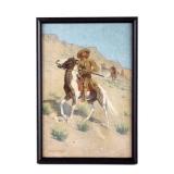 1902 Frederic Remington Framed Chromolithograph