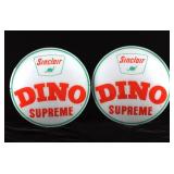 Sinclair Dino Supreme Gas Pump Globe Glass Lenses