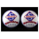 Skelly Keotane Gas Pump Globe Glass Lenses