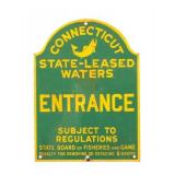 Connecticut Board of Fisheries Porcelain Sign