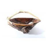Juniper Burl & Antlered Handled Bowl