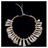 Northern Plains Petrified Buffalo Teeth Necklace