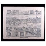 c.1890 Helena Montana Lithograph