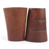 Montana Leather & Brass Cowboy Cuffs 19th C.