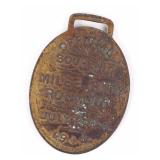 RARE 1914 Copper Miles City Roundup Watch Fob