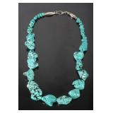 Navajo Sleeping Beauty Turquoise Nugget Necklace