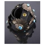 Navajo F James Prewitt Signed Sterling Concho Belt