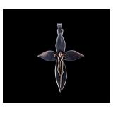 James Avery Sterling Silver/14k Gold Cross Pendant