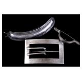 Early Victorian Style Sterling Hair Clip Barrettes